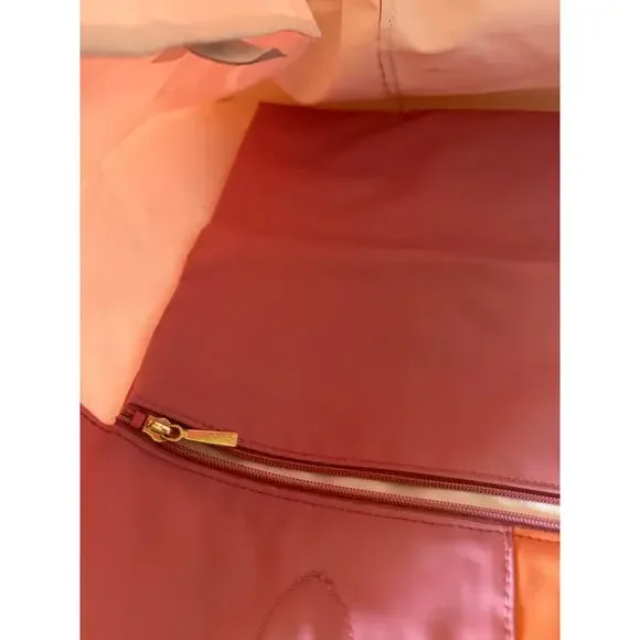 Longchamp XL Pink and Orange Top Handle Duffle Tote - Picture 13 of 16